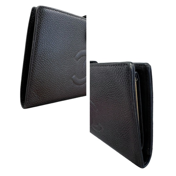 Authentic CHANEL Black Caviar Leather Timeless Long Kisslock Wallet - Picture 8 of 13
